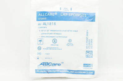 AllCare AL1818 Lap Sponges  18 inch  x 18 inch